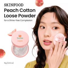 SKINFOOD 1957 open powder pan displaying silky translucent powder for smooth finish