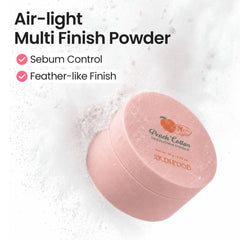 SKINFOOD 1957 close-up of powder texture highlighting ultra-fine particles and blur effect
