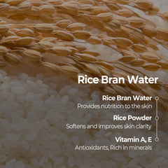 SKINFOOD 1957 close-up of fine rice particles highlighting mild exfoliant action