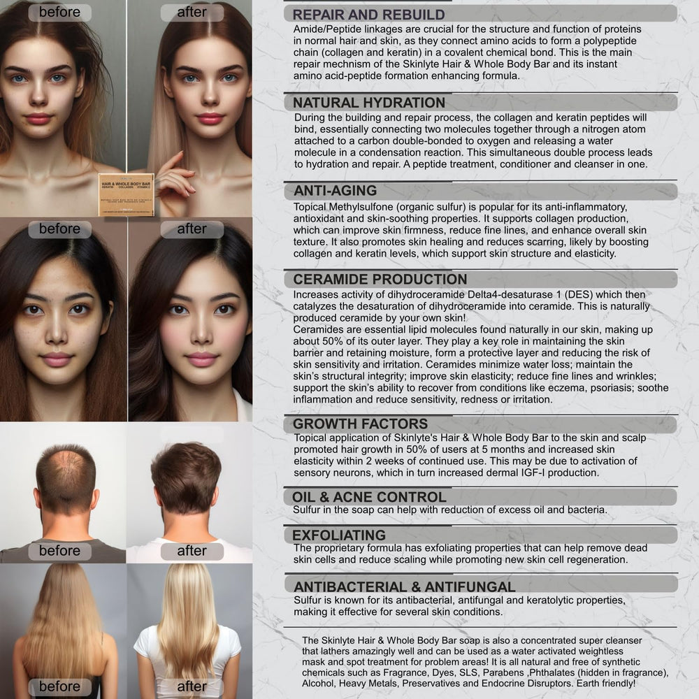 SKINLYTE styled hair after use showing reduced frizz and added shine benefit