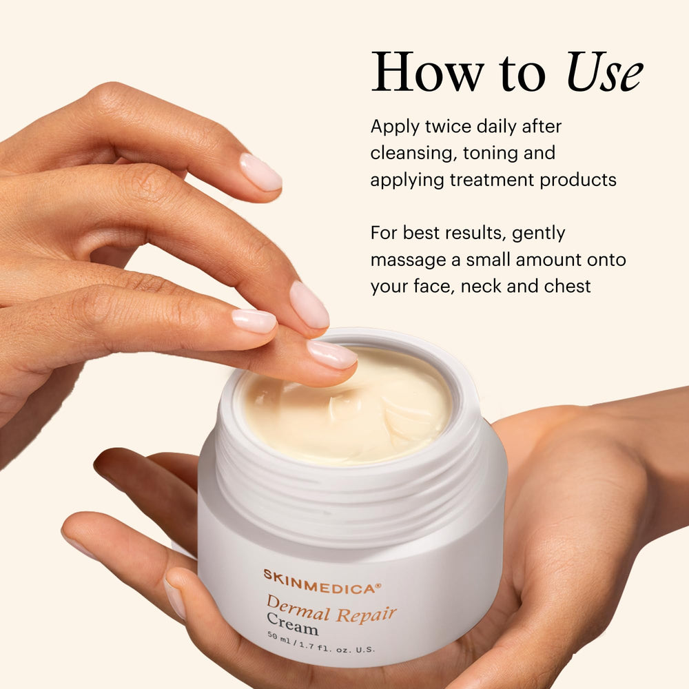 SkinMedica jar styled on bathroom counter suggesting daily routine
