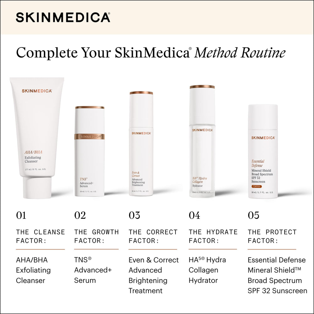 SkinMedica label close-up showing mineral ingredients and gentle formula