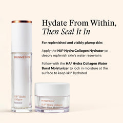 SkinMedica moisturizer applied on cheek demonstrating visible dewiness