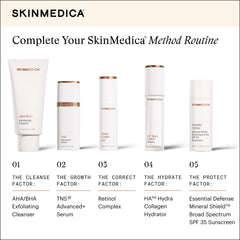 SkinMedica retinol serum 1 fl oz beside measuring tape showing product scale and value