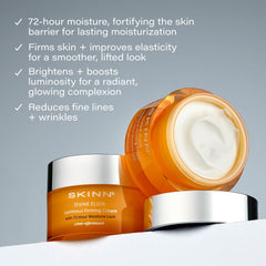 SKINN jar beside manuka honey jar showcasing nourishing brightening ingredients