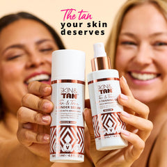 Skinny Tan coconut and vanilla elements portraying the pleasant fragrance