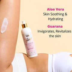 product styled with coconut and vanilla ingredients suggesting scent and natural benefit