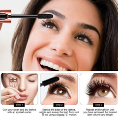 SKINOSM before and after lashes comparison displaying instant volume and length difference