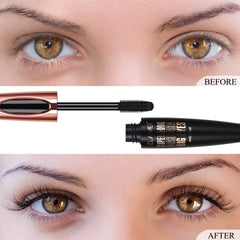 SKINOSM mascara texture on brush showing silk fibers that add length and natural feel