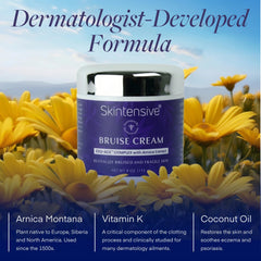 SKINTENSIVE cream applied to a hand, demonstrating fast absorption benefit