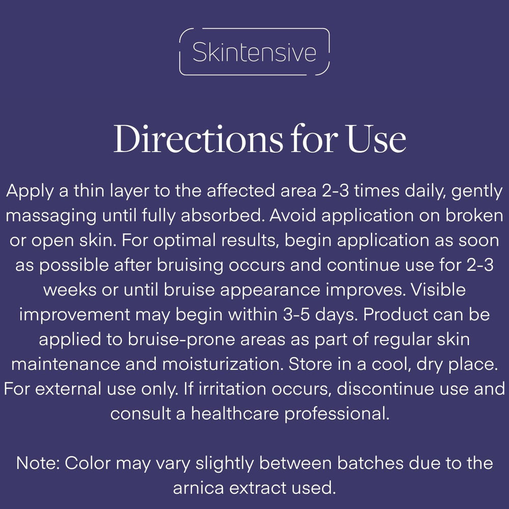 SKINTENSIVE cream rubbed into skin showing non-greasy finish and comfort
