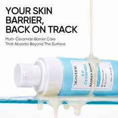 SKINTIFIC bottle next to hand showing scale and travel-friendly size convenience