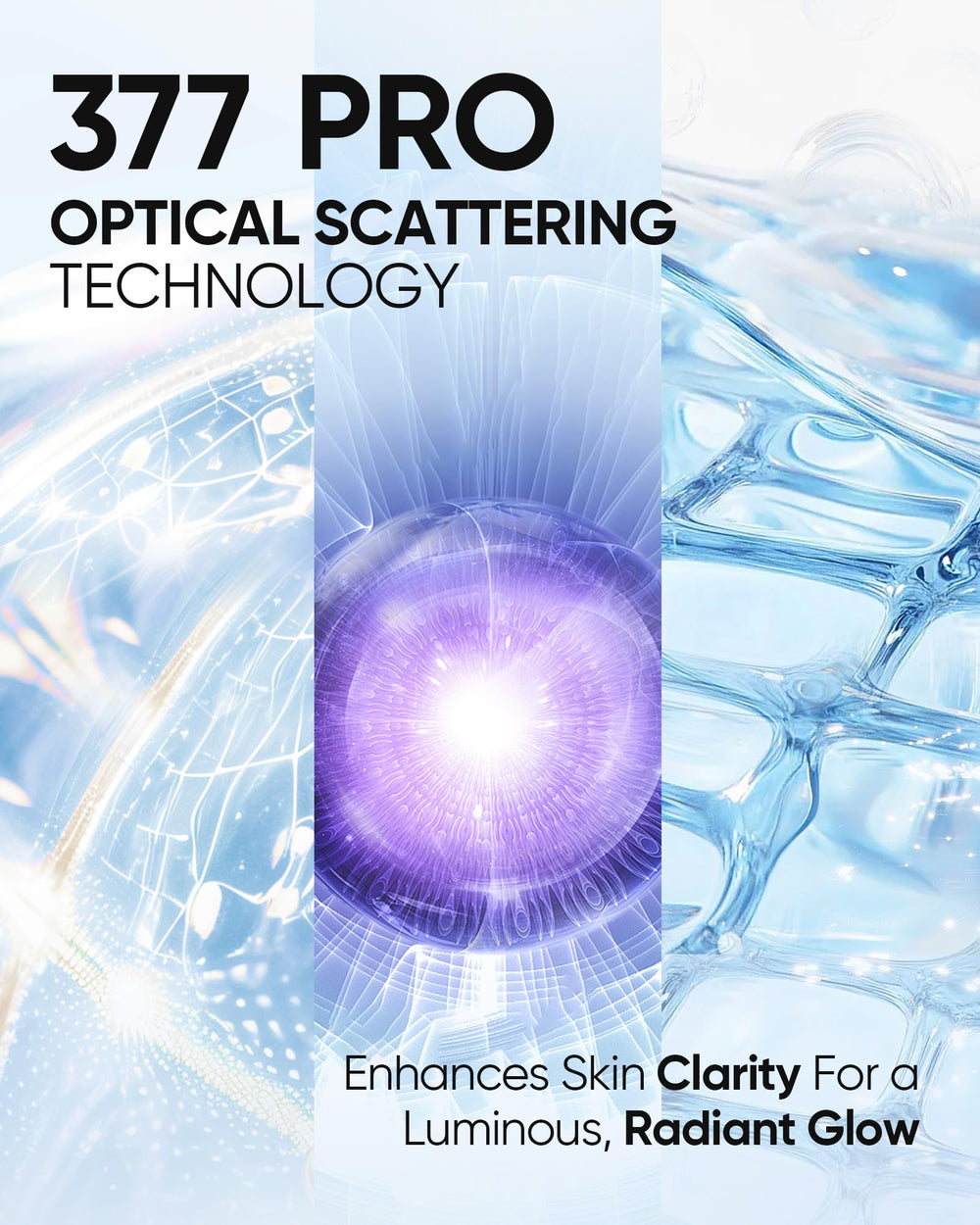 SKINTIFIC label highlighting 377 brightening actives for even tone