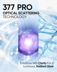 SKINTIFIC label highlighting 377 brightening actives for even tone