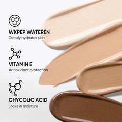 SKINTIFIC sponge applying product to skin showing even coverage benefit