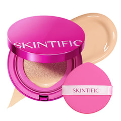 SKINTIFIC compact front view showing shade #01 Vanilla and compact benefit of portability