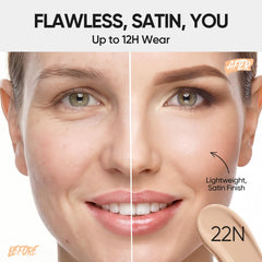 SKINTIFIC cushion compact open revealing sponge and foundation for quick application