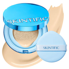 SKINTIFIC front packaging showing compact and shade for travel convenience