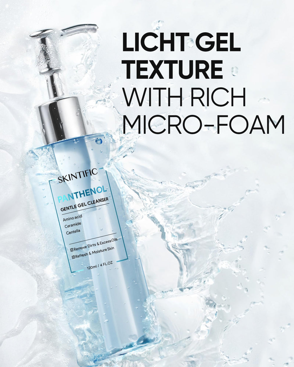 SKINTIFIC before and after skin image showing reduced redness and calmer appearance