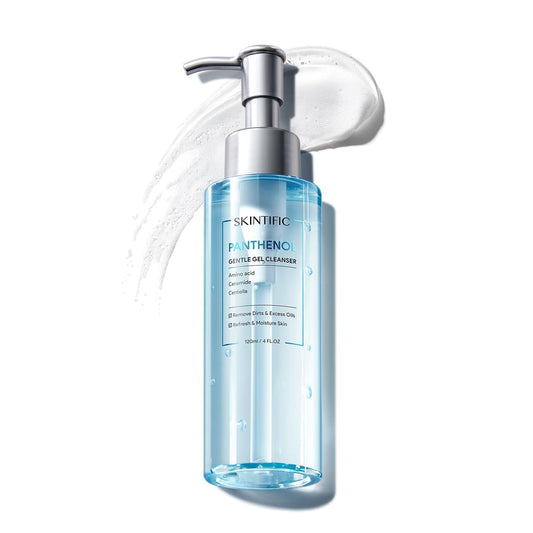 SKINTIFIC front packaging showing 120ml cleanser and clear product name benefit