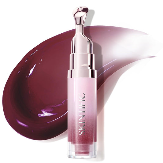 SKINTIFIC front packaging showing tinted lip serum and glossy finish benefits