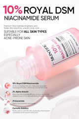SKINTIFIC serum texture drop on fingertip displaying lightweight consistency and absorbency