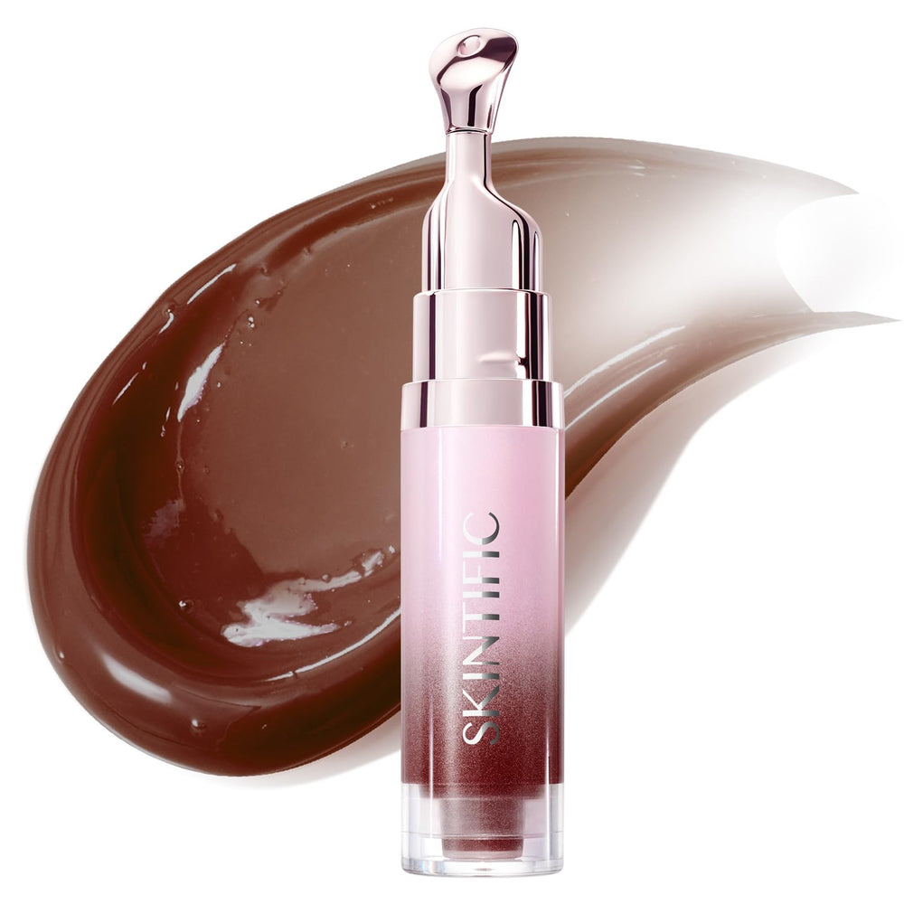 SKINTIFIC front packaging showing soft mocha tint and glossy benefit