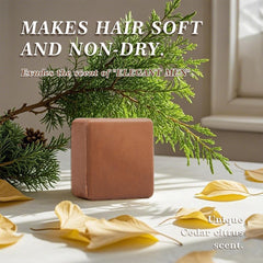 SKIRIFINE bar lather on hand demonstrating quick-foaming benefit