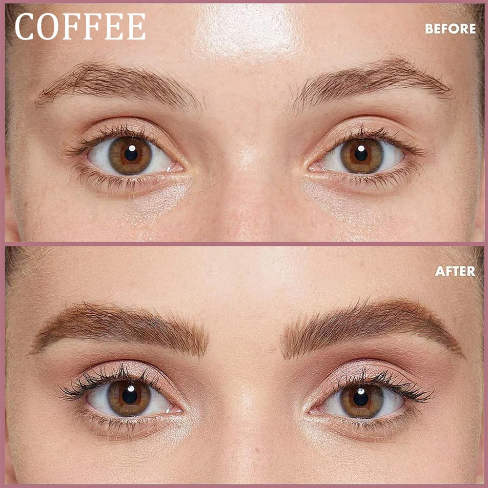Sklight Coffee applicator brush close-up showing precise tip for neat brow shaping