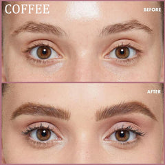 Sklight Coffee applicator brush close-up showing precise tip for neat brow shaping