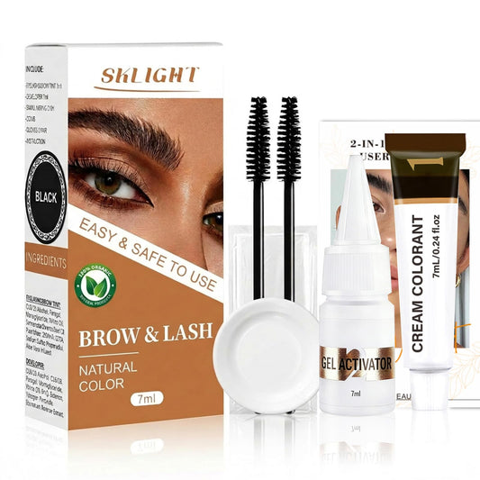 Sklight kit packaging front view showing complete lash and brow set, emphasizes convenience