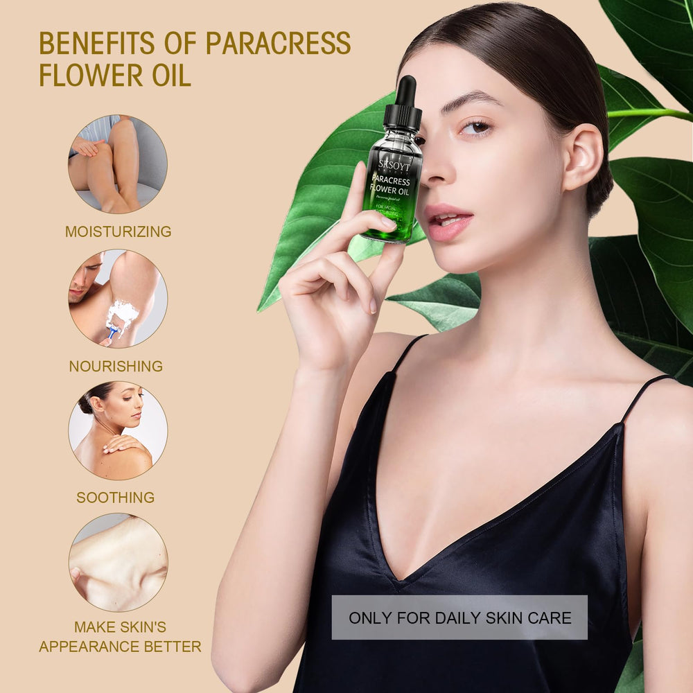 SKSOYT facial application on cheek, shows lightweight absorption and glow