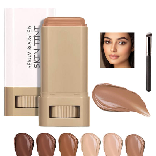 Skween front packaging shade 6 showing compact stick and natural finish benefit
