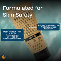 Sky and Sol sunscreen on beach bag illustrating reef-safe protection outdoors