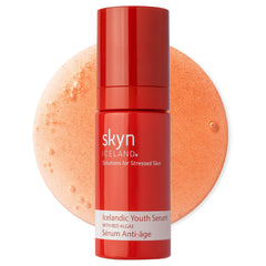 skyn ICELAND front bottle showing sleek packaging and product benefit of brightening