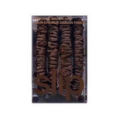 SLIP boxed set of four dark brown scrunchies ideal as a luxury gift