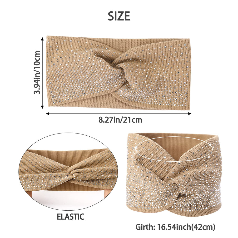 Sliverdew white headband folded to highlight rhinestone detail and styling options