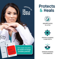 SLMD patch applied on skin showing discreet wear and reduced redness