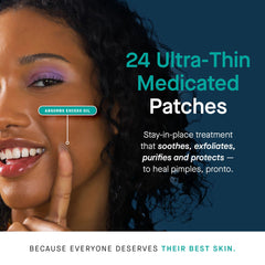 SLMD close-up of patch texture highlighting thin transparent protective layer