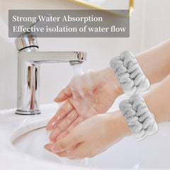 SLNZAPTY wristband detail showing elastic fit and moisture-absorbing surface for clean hands