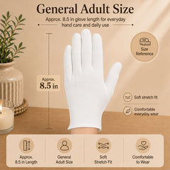 SLWJAXGT gloves on bedside table evoking nighttime hand-care routine and reduced transfer