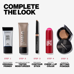 Smashbox ingredients label close-up highlighting hyaluronic acid and niacinamide