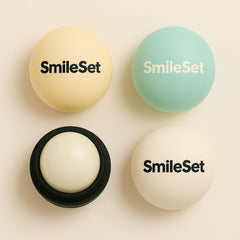 SmileSet sphere in hand demonstrating smooth application and portable use