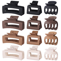 SMKSL front view of brown clip set showing styles and colors, versatile styling
