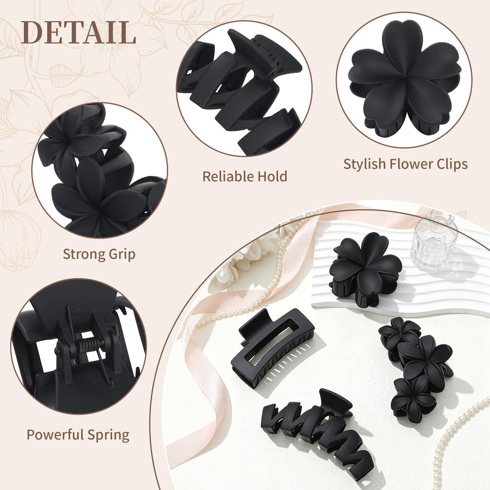 SMKSL clip securing a thick ponytail demonstrating firm grip without flattening volume