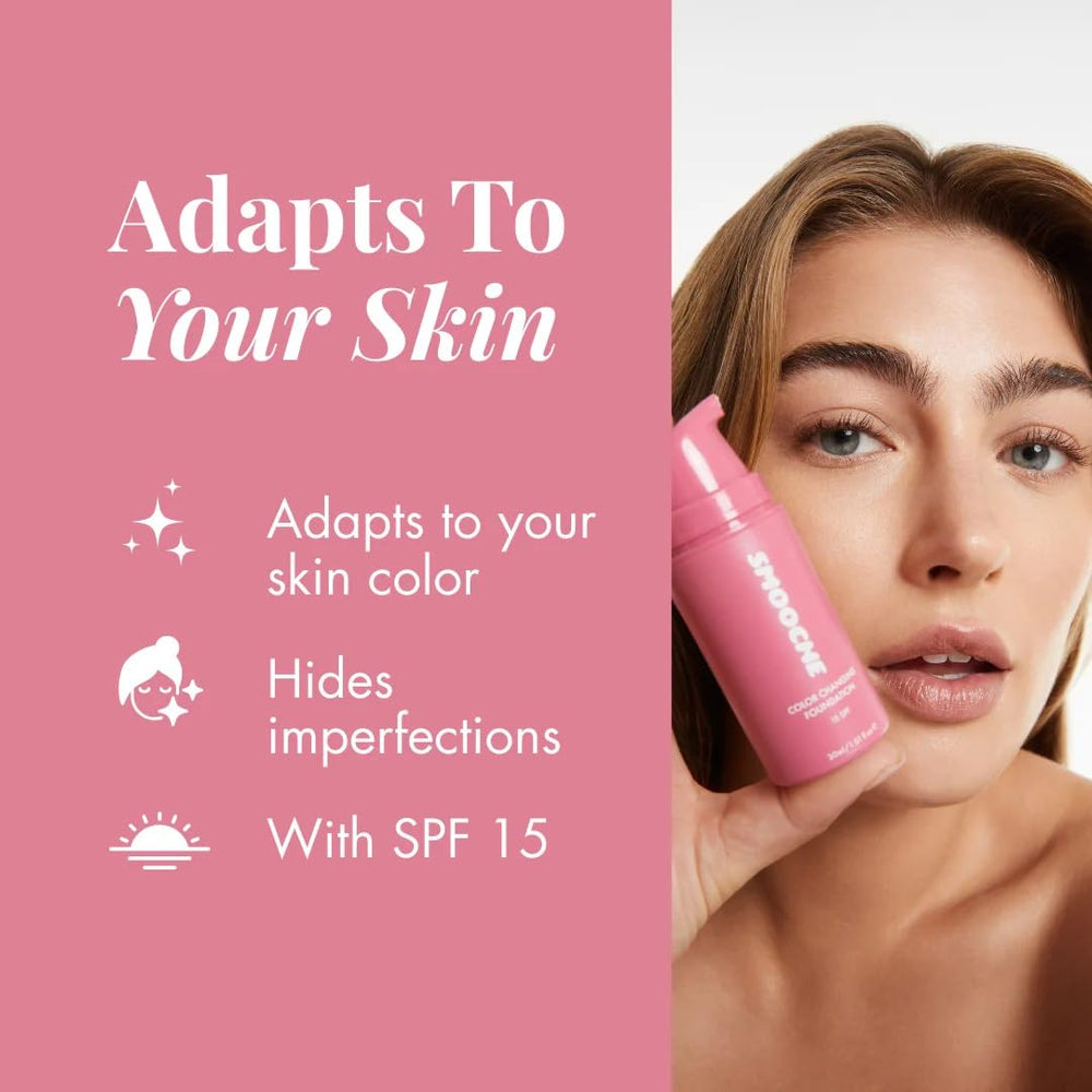 Smooche blending demo on hand illustrating adaptive color change benefit
