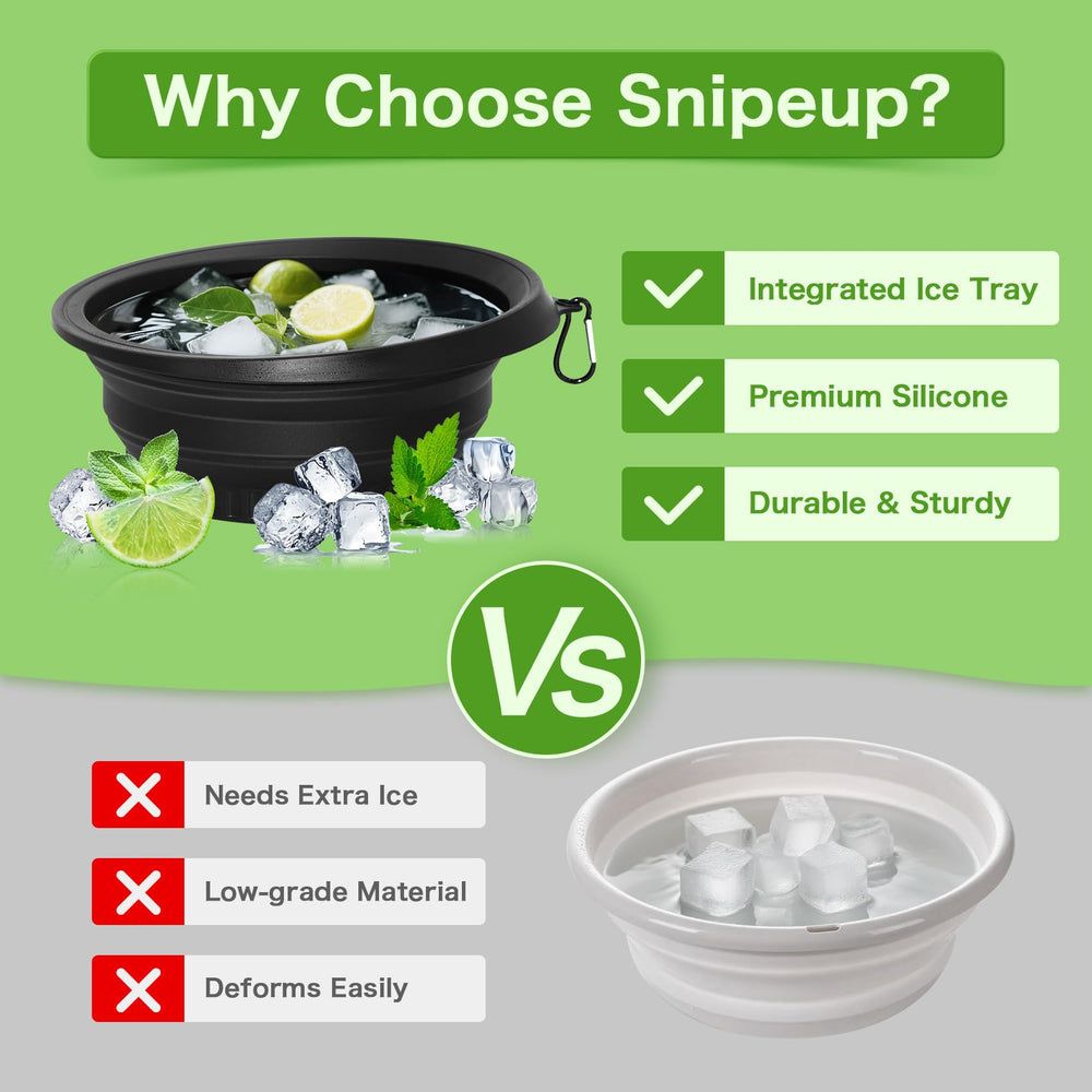 Snipeup ice bowl in use on face demonstrating full-face cooling for reduced puffiness