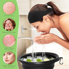 Snipeup bowl beside hand showing foldable scale and travel-friendly convenience