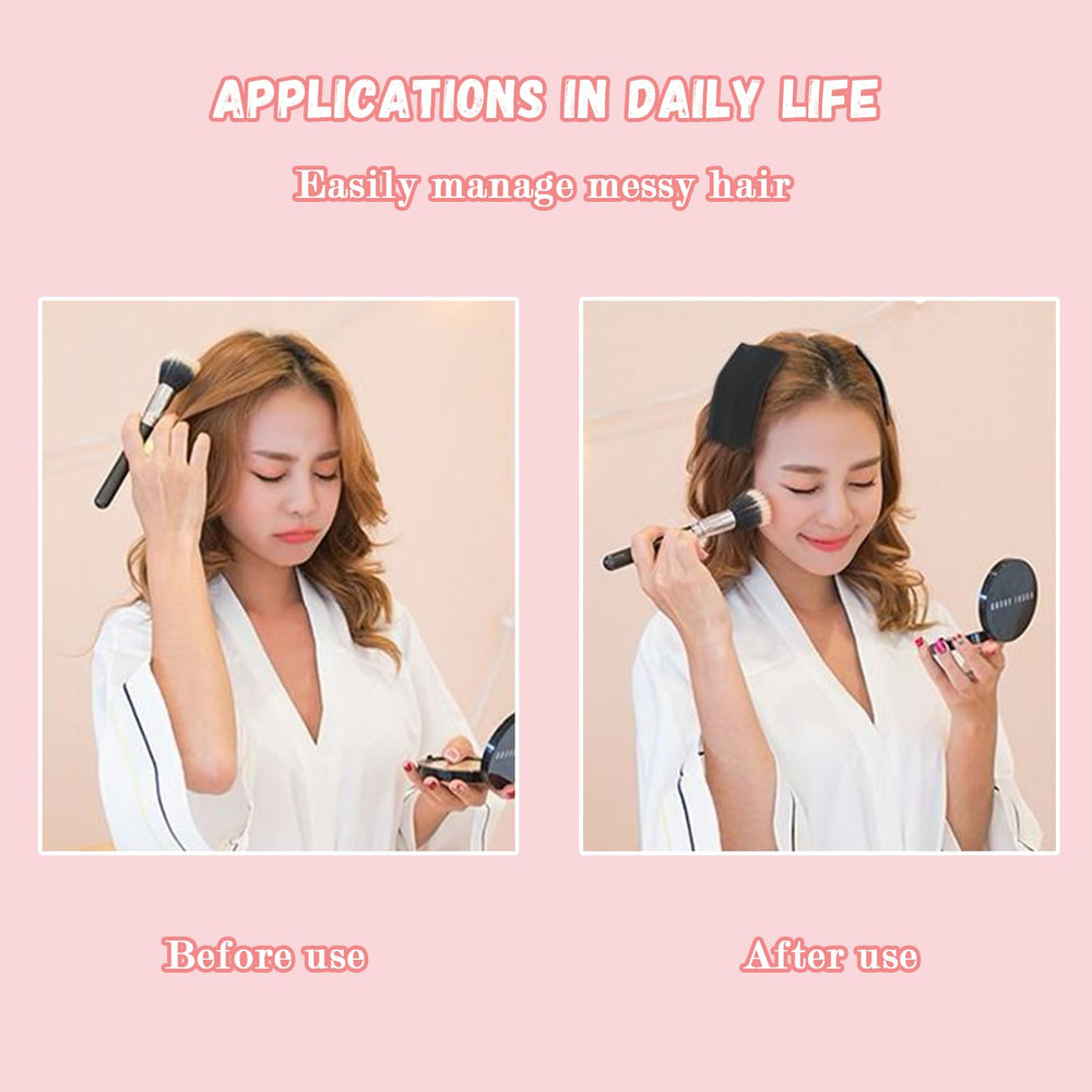 Snmzlc in use setting bangs for a cleaner, camera-ready hairline