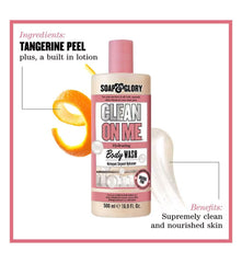 Soap & Glory pump dispensing shower gel illustrating easy use